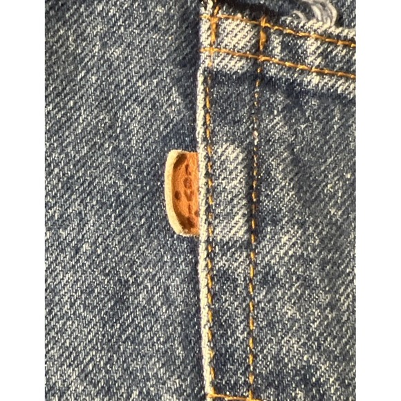 Vintages Rare Leather Tab 80s Levi's For Men With A Skosh More Room Size 38x28 - Picture 2 of 14